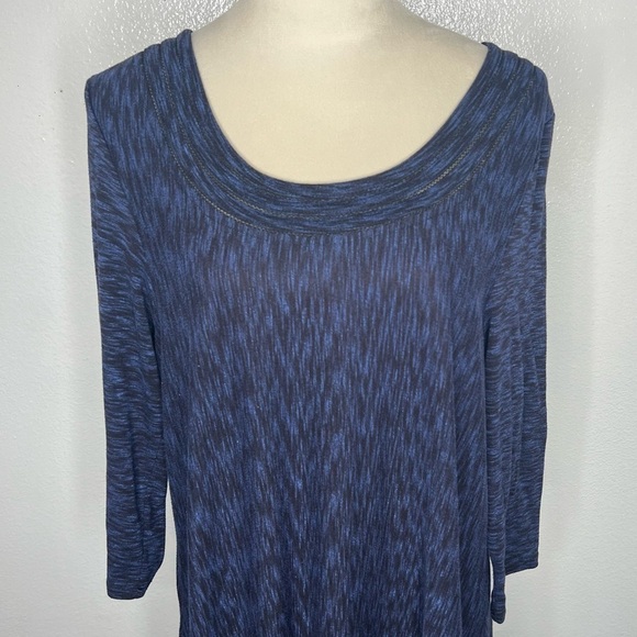 ANTHROPOLOGIE Saturday Sunday Narva Swing Dress Navy Blue Size Large - Picture 5 of 13